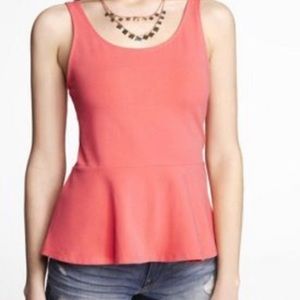 Express cross cross back peach peplum tank